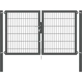GAH Alberts Doppeltor 200 x 120 cm Anthrazit/Metall