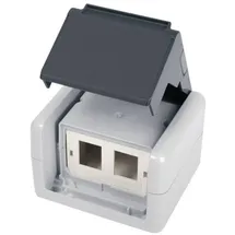 Telegärtner Netzwerkdose Aufputz CAT 5e, CAT 6, CAT 6a Grau