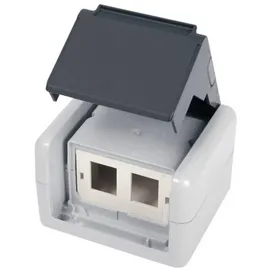 Telegärtner Netzwerkdose Aufputz CAT 5e, CAT 6, CAT 6a Grau