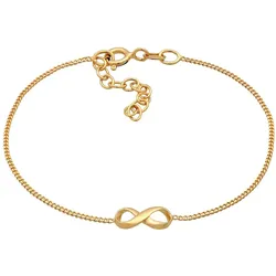 Elli Armband Infinity Unendlichkeit Symbol 925 Silber goldfarben Damen 
