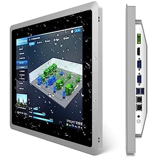 SunKol 15-Zoll-Industrie-Embedded-Panel-PC, 10-Punkt-kapazitiver Industrie-Touchscreen-Panel-Computer, 2xUSB3.0,HDMI,2xRS232,2xLAN (J6412, kein RAM, kein SSD, kein System)