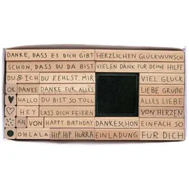 Rico Design Stempelset Text, Deutsch, FSC 100%