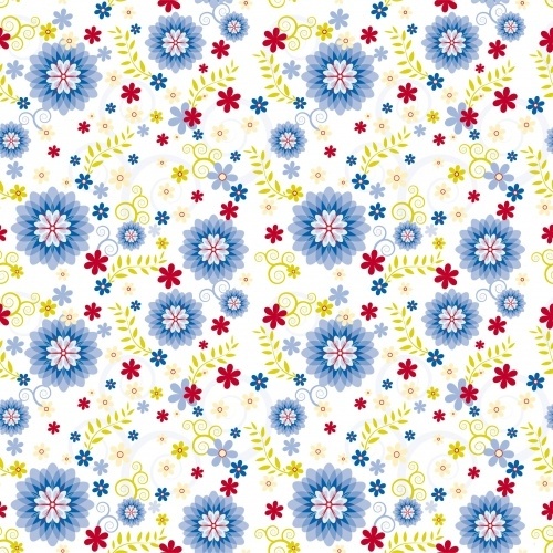 Sovie HOME Tischdecke Rahel in Blau aus Linclass® Airlaid 80 x 80 cm, 1 Stück - Blumen Frühling