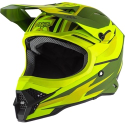 Oneal 3Series Riff 2.0 Motocross Helm, grün-gelb, Größe S für Männer