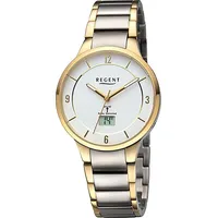 REGENT Metall Herren Uhr Armbanduhr Quarz gold silber D2URFR292