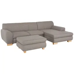 Home affaire Ecksofa »Nika L-Form«, Polsterecke, Struktur fein oder Melrose/Struktur, mit Bettfunktion Home affaire silber