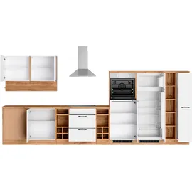 kochstation Winkelküche L-Form 240 x 420 cm weiß