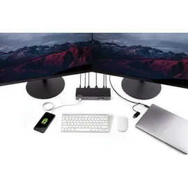 Startech StarTech.com Universale Laptop Dockingstation Hybrid USB-C & USB-A Dock, Dual 4K DP/HDMI, 60W, Mac/Windows/Chrome