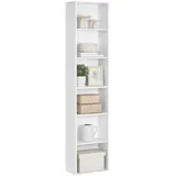 VASAGLE Bücherregal MDF 40 x 24 x 178,5 cm Weiß