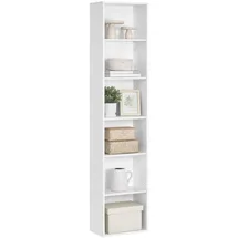 VASAGLE Bücherregal MDF 40 x 24 x 178,5 cm Weiß