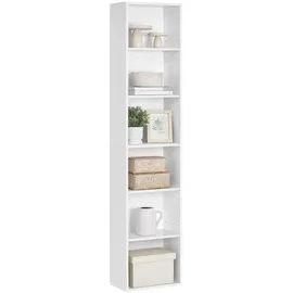 VASAGLE Bücherregal MDF 40 x 24 x 178,5 cm Weiß