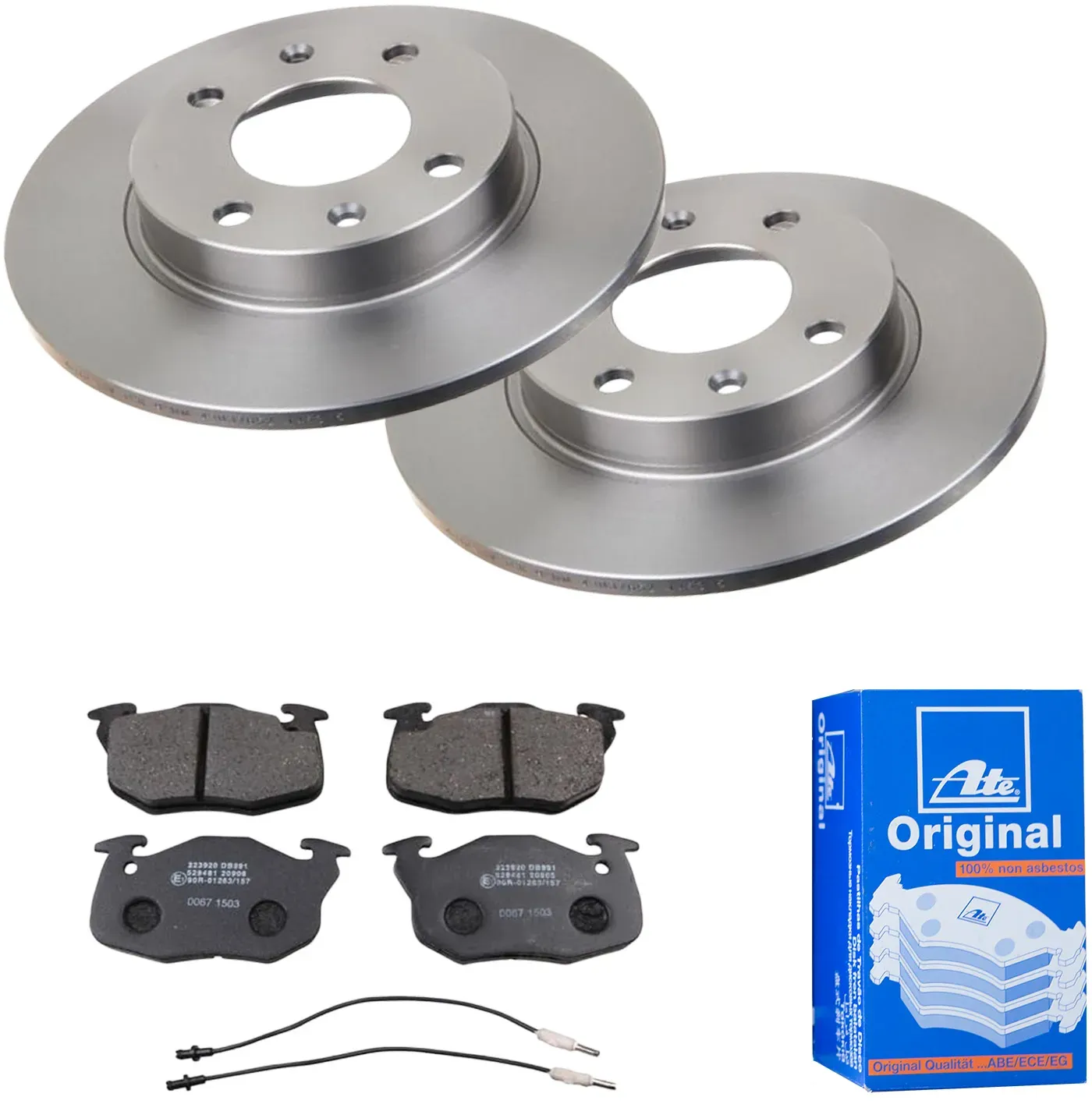 ATE Bremsensatz, Scheibenbremse 142021907 Vorderachse voll 247mm 10mm für Peugeot Citroën RENAULT