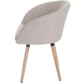Mendler Esszimmerstuhl Malmö T633 Textil creme/grau