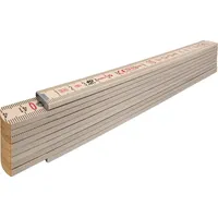 Stabila Holz-Gliedermaßstab Type 407 N, 2 m, naturfarben, metrische Skala, mit Winkelschema, PEFC-zertifiziert