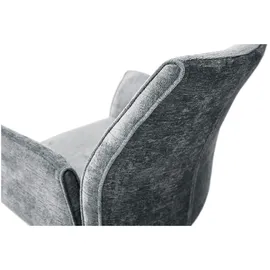 MCA Furniture MCA DIVERIA 4 Fuß Stuhl mit Armlehnen Stahl/Stoffbezug 360° drehbar - Schwarz Matt