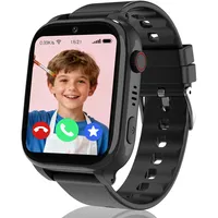 4G Smartwatch Kinder, IP68 Kinder Smartwatch mit GPS und Telefon, HD Videoanruf, SOS-Anruf, Schulmodus, Spiel, Wecker, SIM, Handy, Smart watch Wasserdicht Kinderuhr Geschenke für Mädchen Jungen, Black