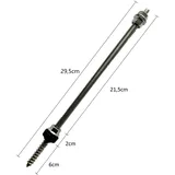 Stockschraube M10x300-60 mm