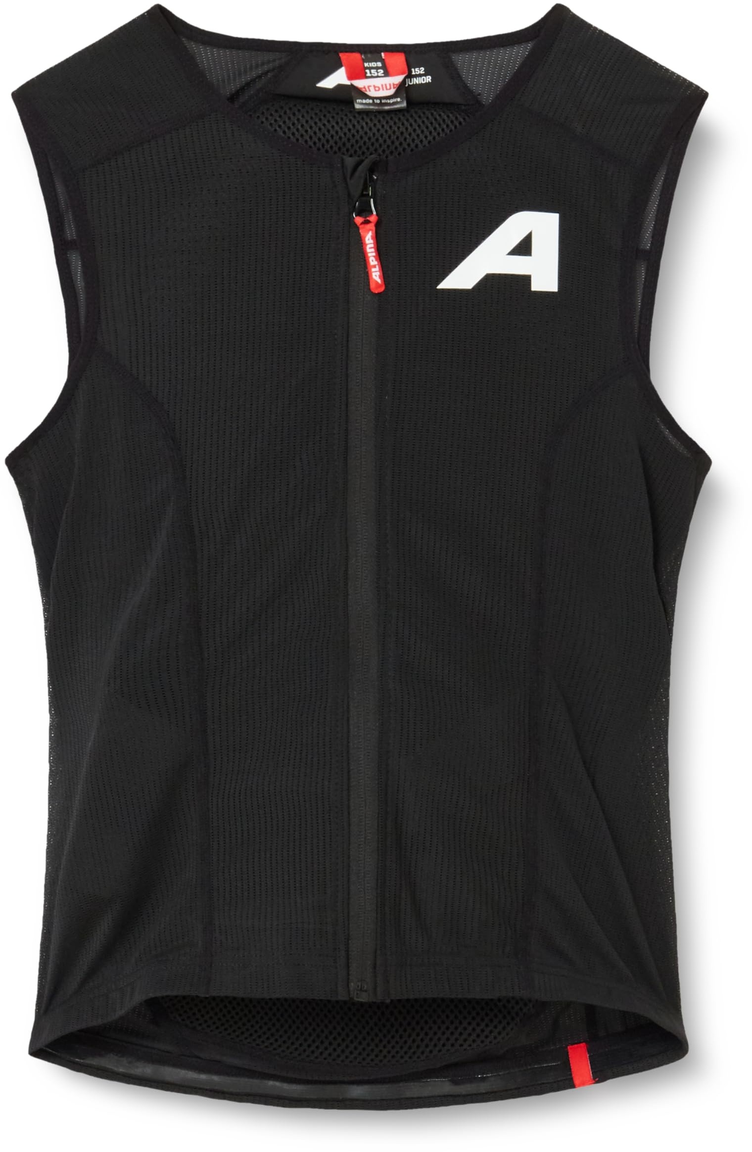 ALPINA PROSHIELD JUNIOR VEST - Flexibler, Atmungsaktiver & Individuell Einstellbarer Rückenprotektor Für Kinder, black, 152