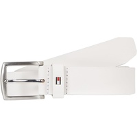 Tommy Hilfiger New Denton 3.5 Belt Ledergürtel, Weiß (Optic White), 80