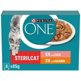 Purina ONE Sterilcat - Zalm en Kalkoen - 8 x 85 g