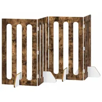 vidaXL Faltbarer Haustierzaun 201 x 90 cm Braun/Holz