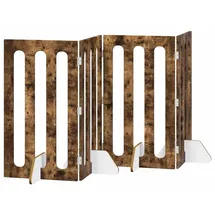 vidaXL Faltbarer Haustierzaun 201 x 90 cm Braun/Holz