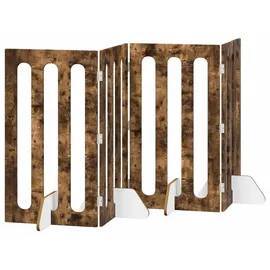 vidaXL Faltbarer Haustierzaun 201 x 90 cm Braun/Holz