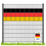 zaunzu Sichtschutzstreifen Deutschland für Doppelstabmatten Volle Streifenbreite