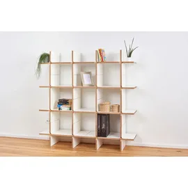 Tojo Aktenregal 140 x 32 x 140 cm Weiß