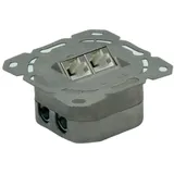 Value Cat.6A Dose 2x STP Unterputz waagerecht weiss