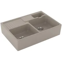 Villeroy & Boch Spülstein Doppelbecken almond + Handbetätigung