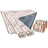 2er-Set Fleece-Picknick-Decken 200x175 cm, wasserabweisende Unterseite