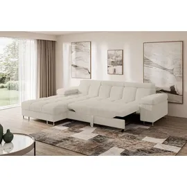 altdecor Ecksofa Cord mit Schlaffunktion 2-Sitzer Senfgelb