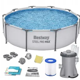 BESTWAY Steel Pro Max Pool Set 305 x 76 cm inkl. Filterpumpe