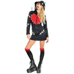 Leg Avenue Kostüm Voodoopuppe Hoodie Dress schwarz M