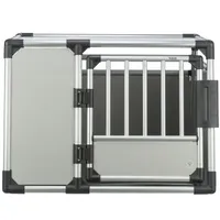 Trixie Transportbox Aluminium L-XL 94x88x75cm silber/hellgrau