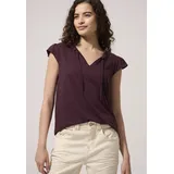street one studio STREET ONE Dropped Shoulder Shirt mit Split Neck - Lila