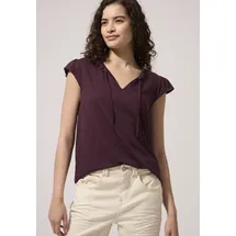 street one studio STREET ONE Dropped Shoulder Shirt mit Split Neck - Lila