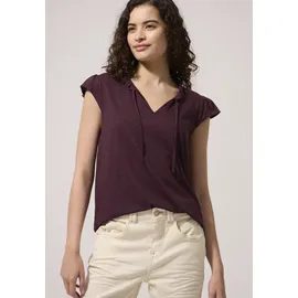 street one studio STREET ONE Dropped Shoulder Shirt mit Split Neck - Lila