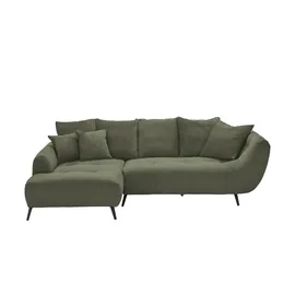 bobb Eckcouch Flachgewebe 3-Sitzer Beige