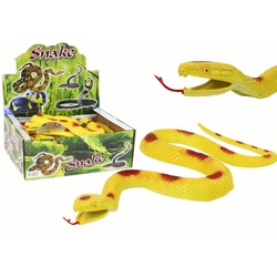 LEAN Toys Spielfigur Gummi-Schlange Flecken Spielzeug Schlange Gummischlauch Schlauch Set gelb