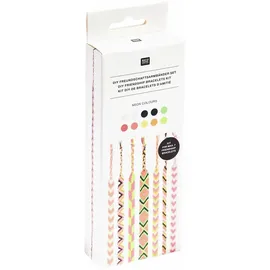 Rico Design DIY Freundschaftsarmbänder Set Neonfarben 10 m 7 St.