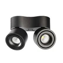 Deko-Light LED Deckenleuchte Uni II Mini Double Tilt 15W dimmbar, 3000K Schwarz