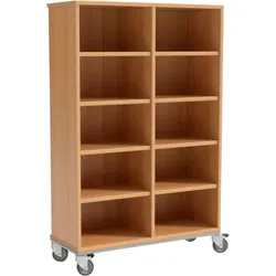 Schrank mit Mittelwand und 10 Fächern