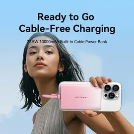 Vention Powerbank Vention 10000 mAh 22,5W Gelb USB-C Lightning USB-A