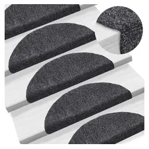 vidaXL Selbstklebende Treppenmatten 5 Stk. Dunkelgrau 56x17x3 cm