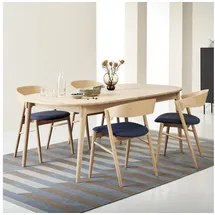 Hammel Furniture Esstisch Findahl by Hammel Miro Designtisch, 184x106 cm, aus massivem Eichenholz, mit Verlängerungsfunktion beige