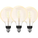 Philips Hue Filamentlampe White Ambiance Globe XL 3er-Pack