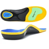 GemChve Orthopädische Einlegesohlen für Herren & Damen,Plantarfasziitis Schuheinlagen für Fersensporn,Fußschmerz,Plattfuß,Geeignet für Sport und Arbeitsschuhe Yellow 43-44.5 EU