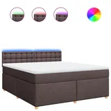 vidaXL Boxspringbett 180 x 200 cm Dunkelbraun